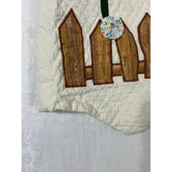 Vintage Vest Small Handmade Reversible Quilted Applique Flowers Cottage Grandma - Picture 4 of 11
